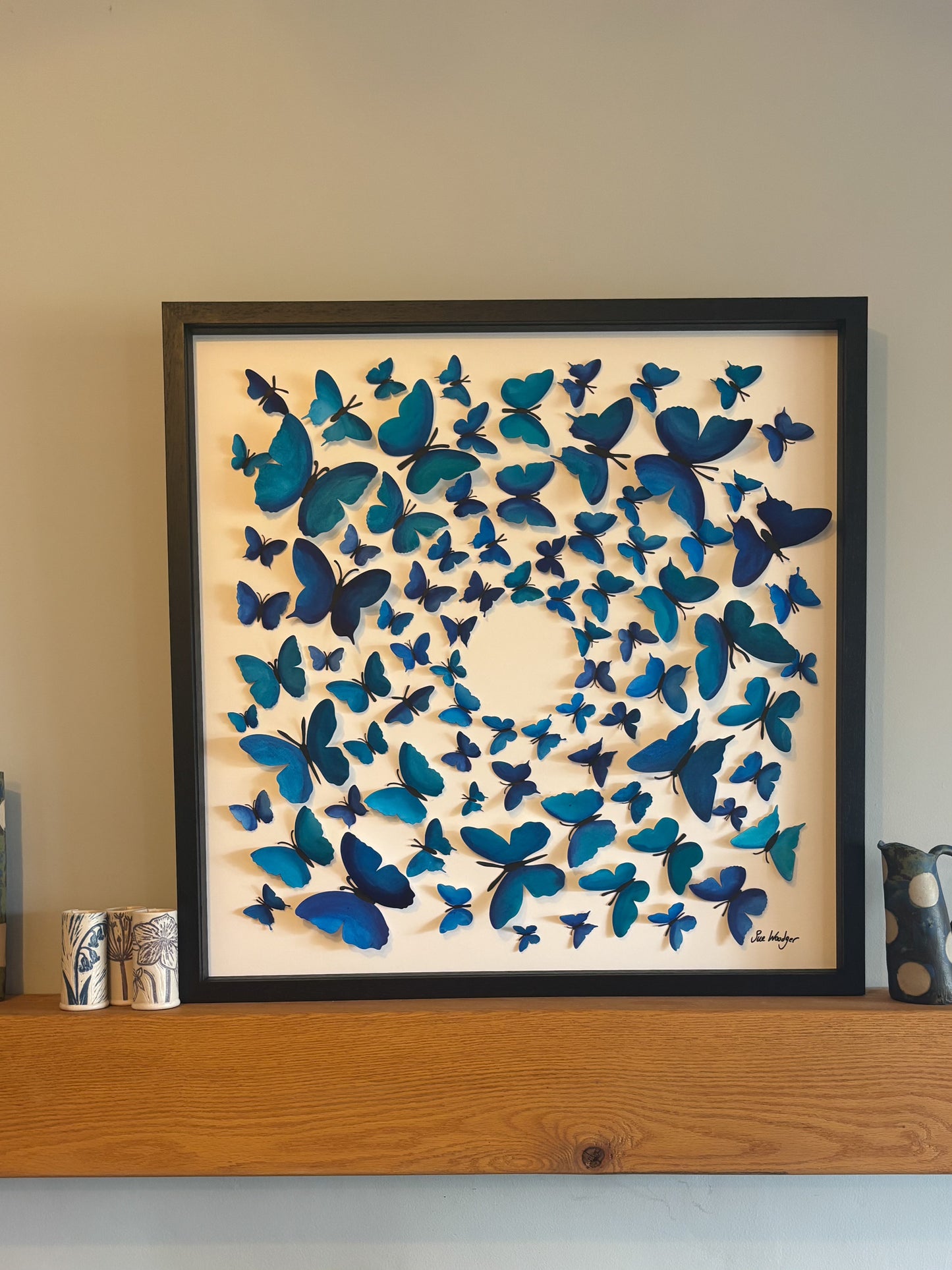 Blue Paper Butterflies -  Fly Free