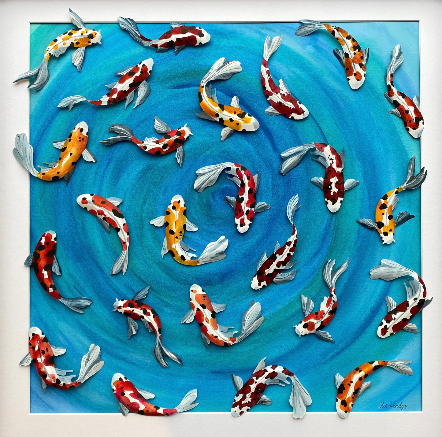 Greeting Card - Koi Pond- Blank Art Card