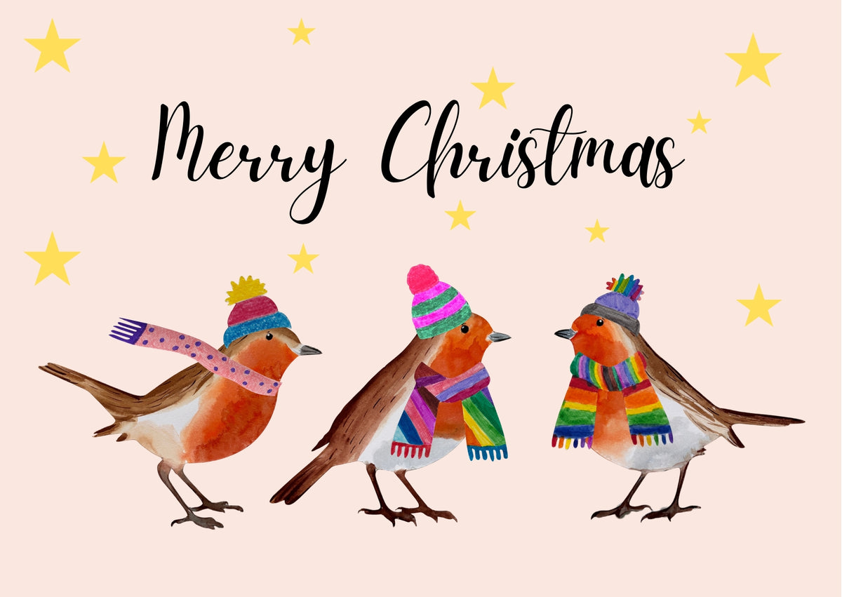 Charity Christmas Cards - Cosy Little Robins - Pack of 8