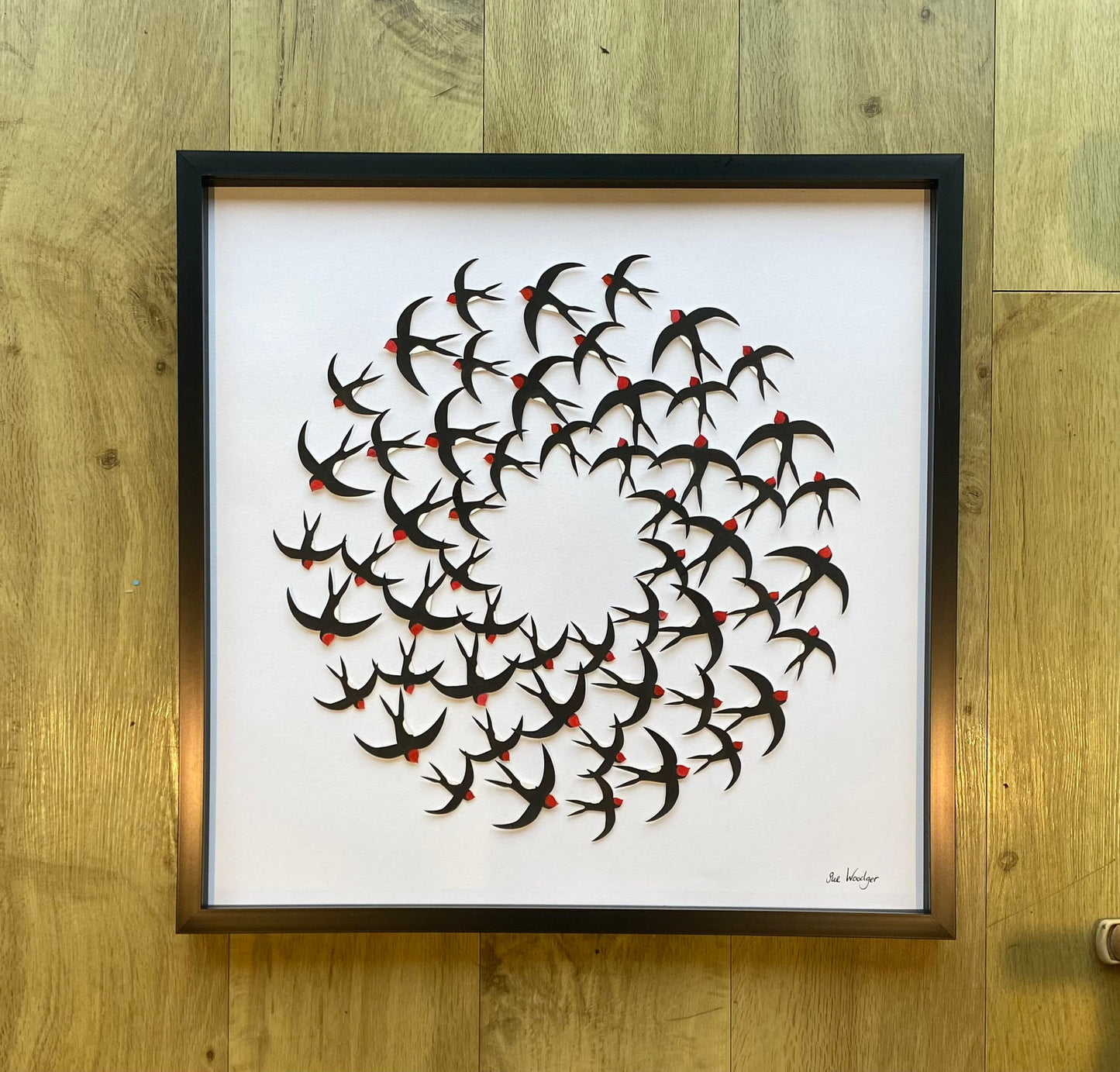 Paper painted swallow sprial